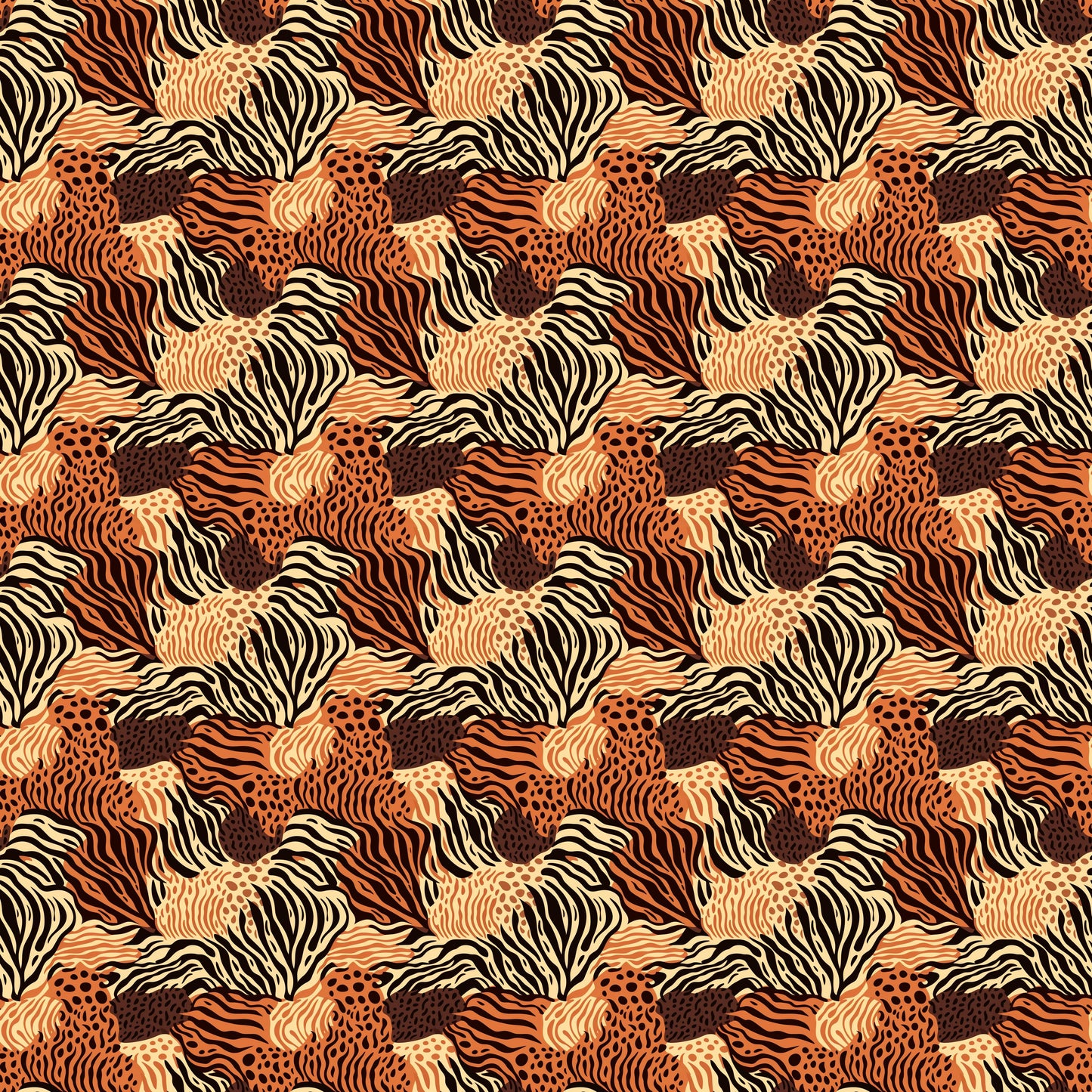 Brown Tiger Animal Print One-Piece Swimsuit