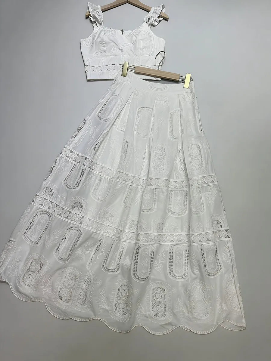 Carolina - Two-Piece Richelieu Lace Set