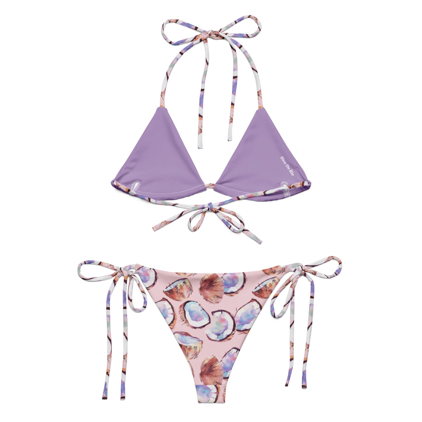 Pink Coconut Fruit Triangle Bikini