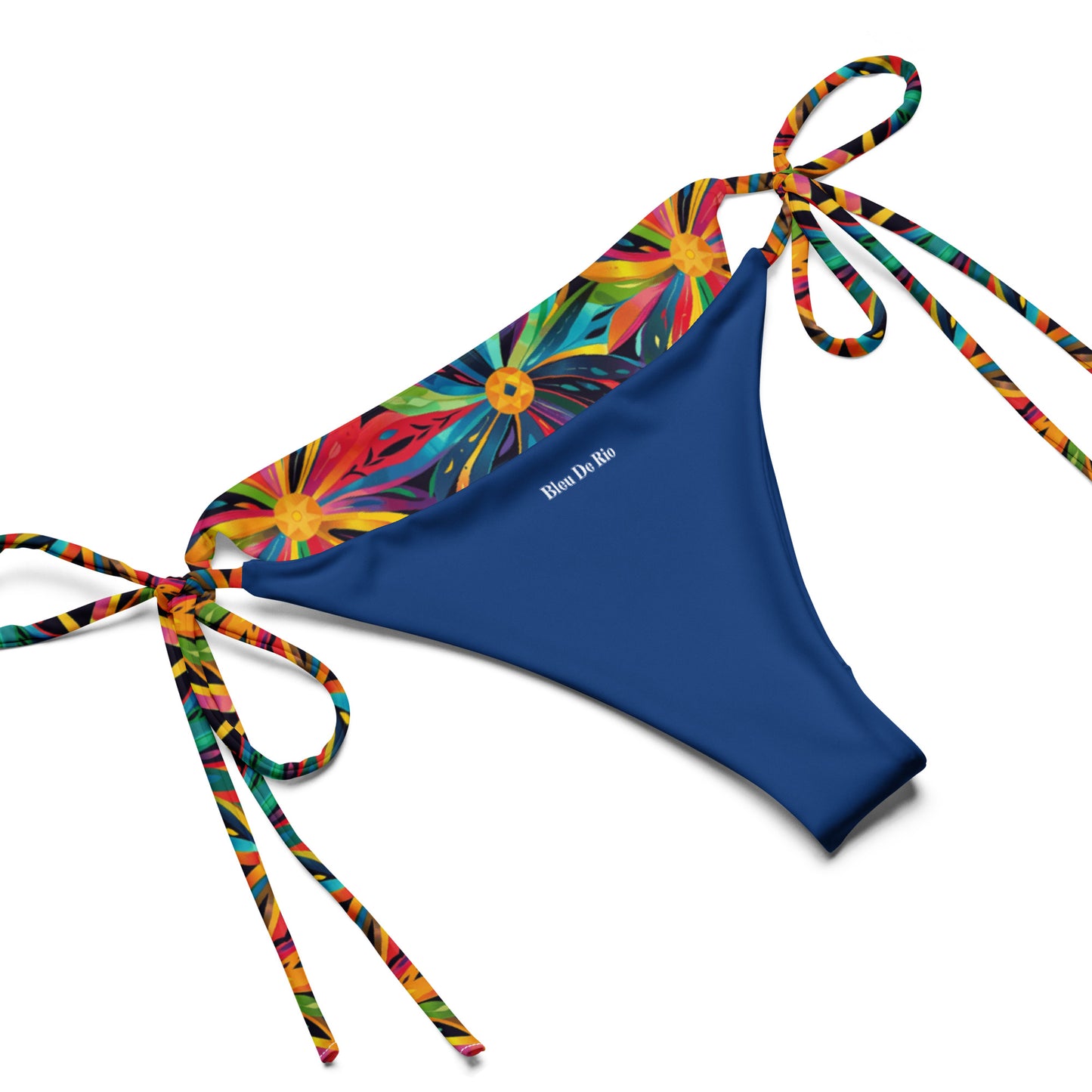 Brazil Folia Flower Print Triangle Bikini
