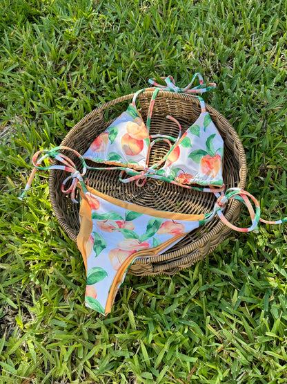 Peachy Peach Fruit Triangle Bikini