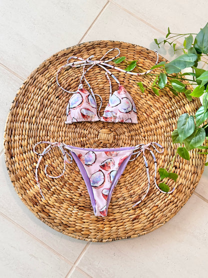 Pink Coconut Fruit Triangle Bikini