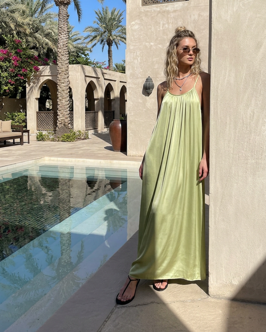 Robe Madeleine Sans Manches 100% Soie de Mûrier