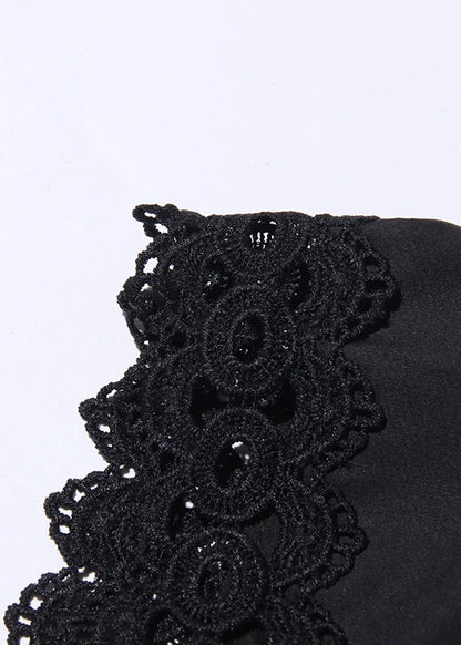 Robe longue sans manches en dentelle ajourée