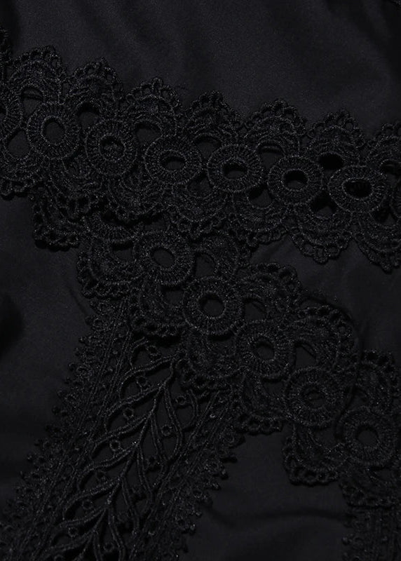 Robe longue sans manches en dentelle ajourée