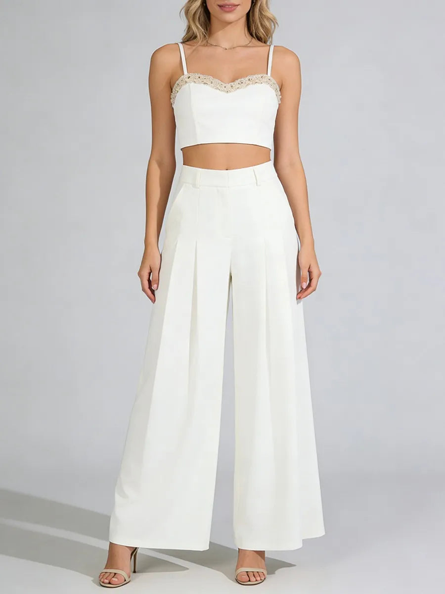 Camélia - Ensemble Deux Pièces Blanc