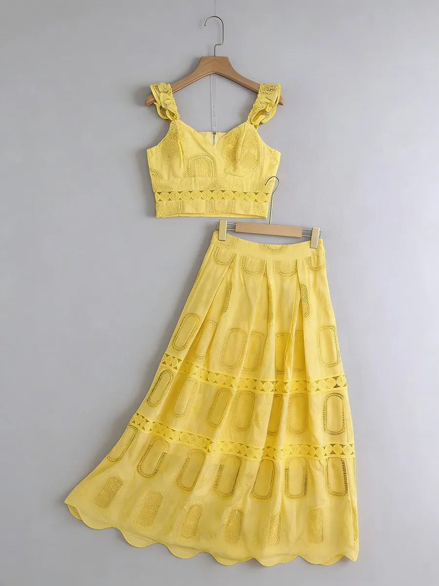 Carolina - Two-Piece Richelieu Lace Set