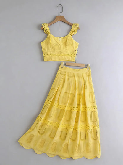 Carolina - Two-Piece Richelieu Lace Set