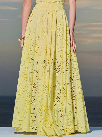 Sandra - Ensemble deux pièces Crop-Top et Jupe longue