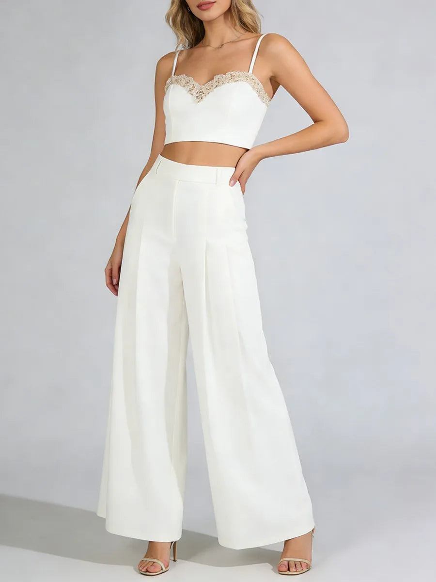 Camélia - Ensemble Deux Pièces Blanc