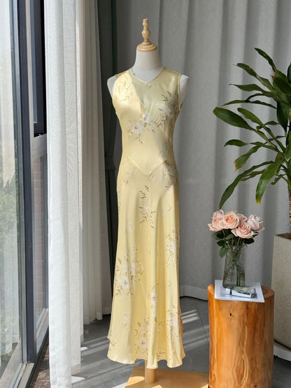 Robe Claire Sans Manches 100% Soie de Mûrier