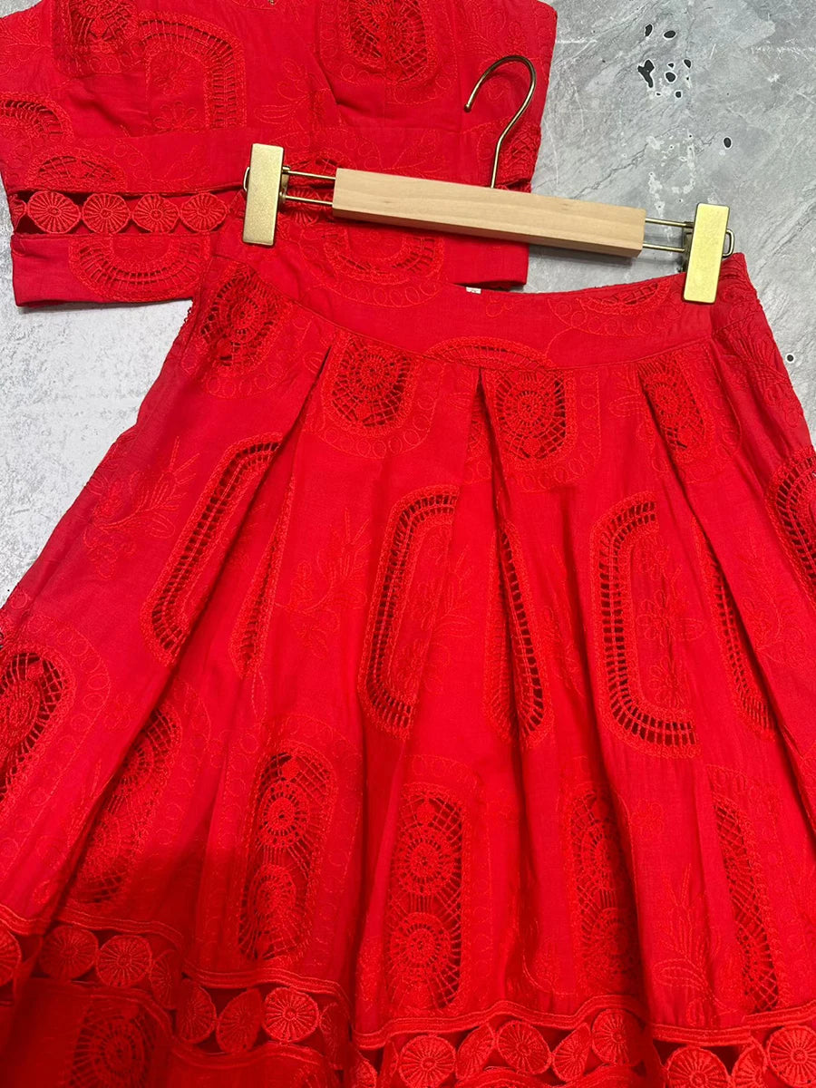 Carolina - Two-Piece Richelieu Lace Set