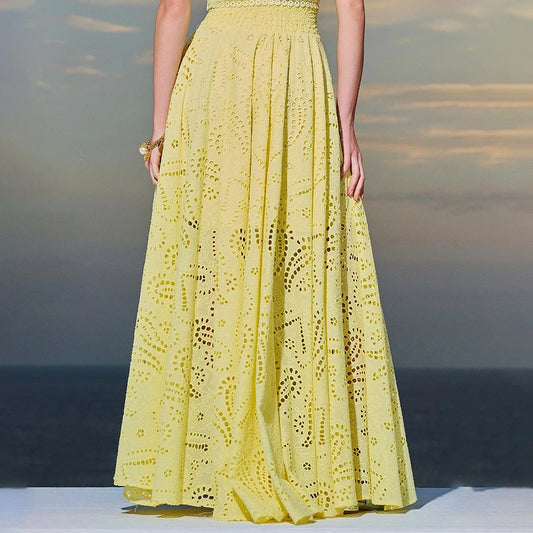 Sandra - Ensemble deux pièces Crop-Top et Jupe longue