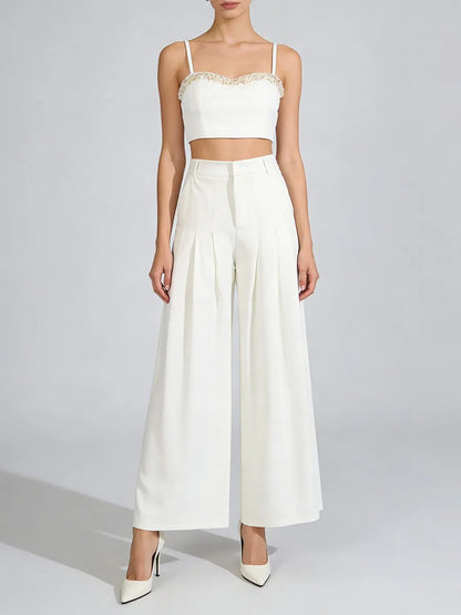 Camélia - Ensemble Deux Pièces Blanc