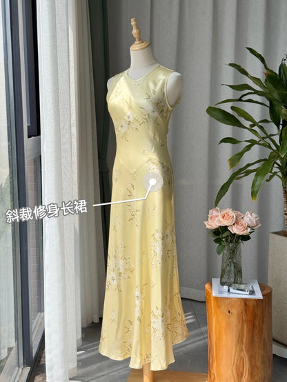 Robe Claire Sans Manches 100% Soie de Mûrier