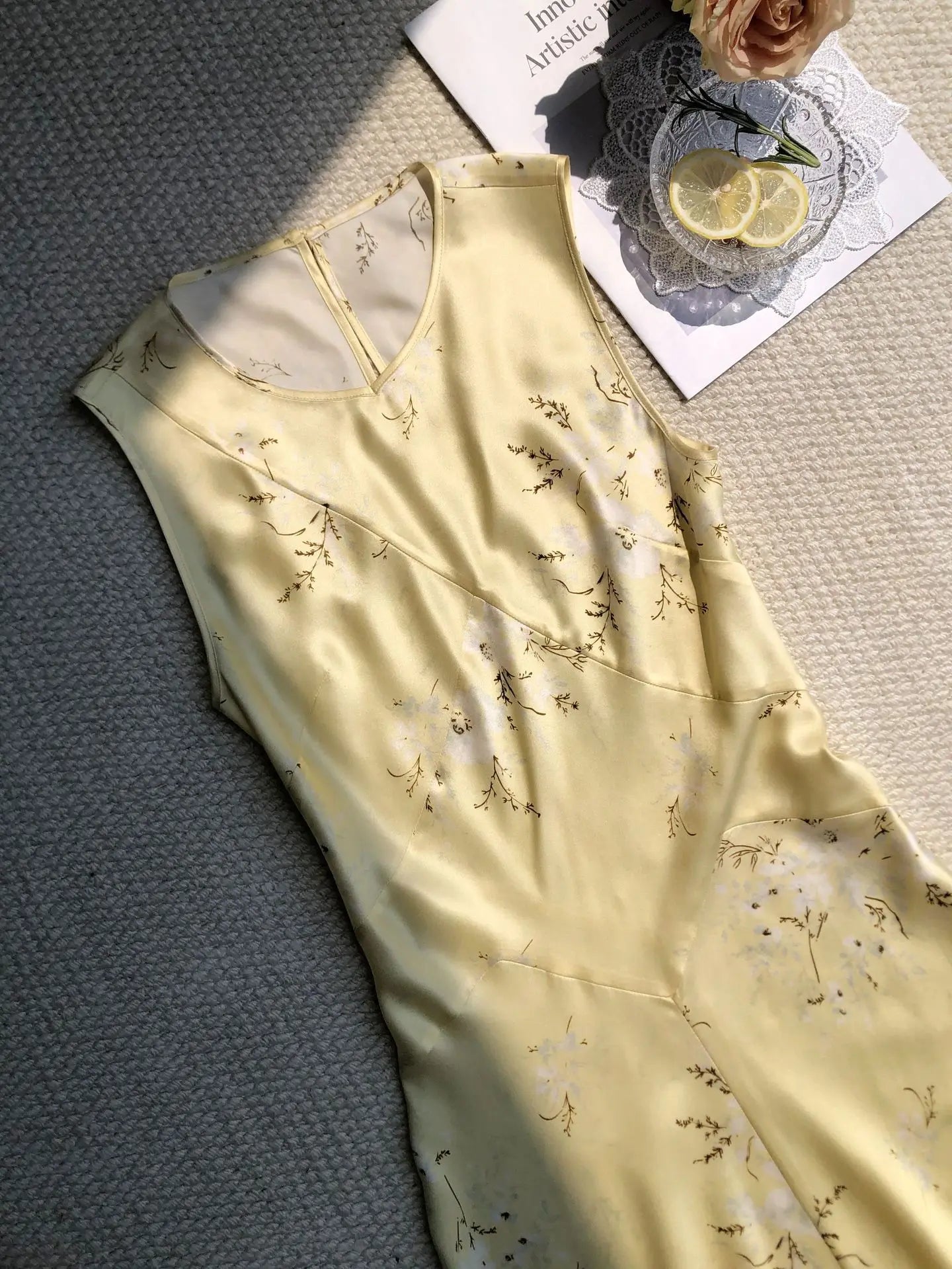 Robe Claire Sans Manches 100% Soie de Mûrier