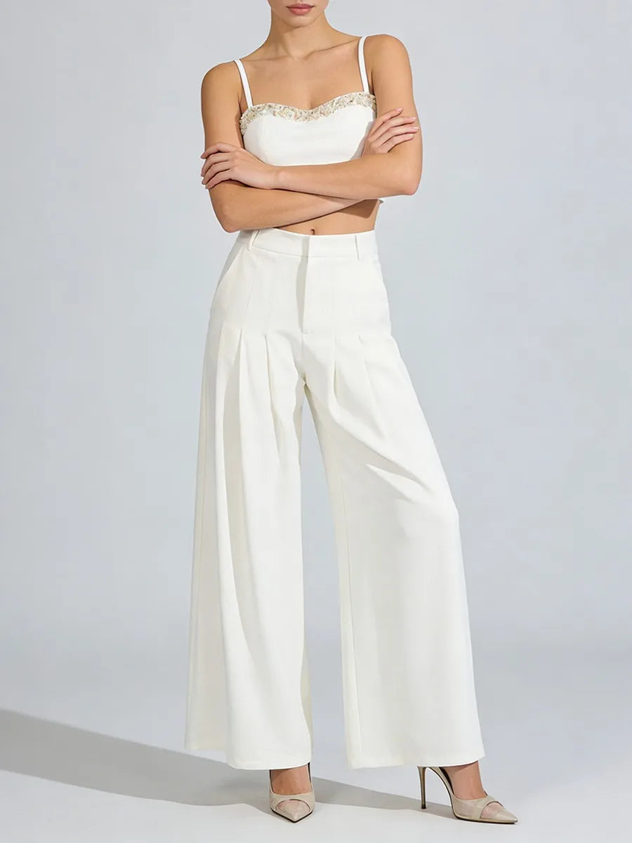 Camélia - Ensemble Deux Pièces Blanc