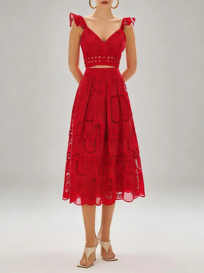 Carolina - Two-Piece Richelieu Lace Set