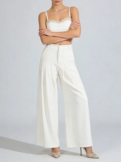 Camélia - Ensemble Deux Pièces Blanc