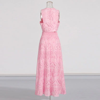 Sandra - Ensemble deux pièces Crop-Top et Jupe longue