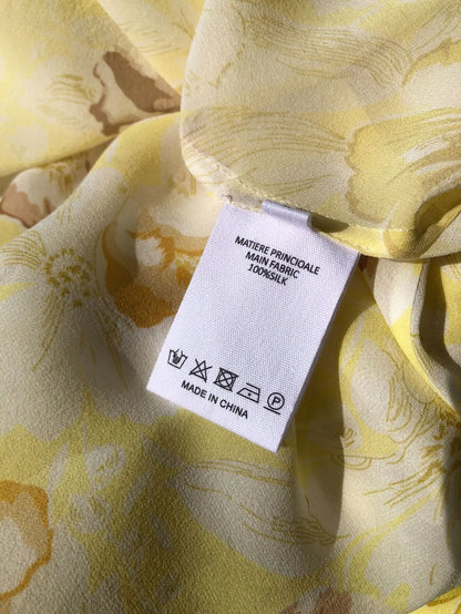 Robe Charlotte Manches À Volant 100% Soie De Mûrier