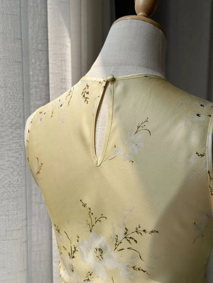 Robe Claire Sans Manches 100% Soie de Mûrier