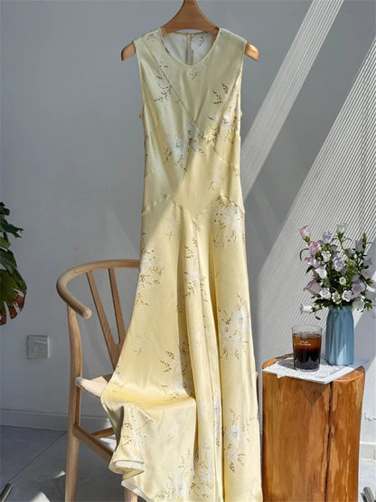 Robe Claire Sans Manches 100% Soie de Mûrier