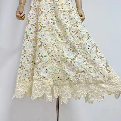 Elegant Patchwork Sleeveless Dress Lapel & Lace-Up Detail Temperament Chic