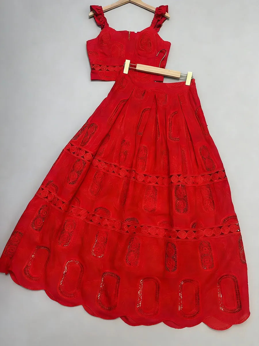 Carolina - Two-Piece Richelieu Lace Set