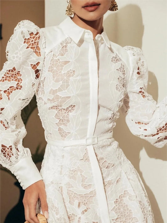 Christina - Robe en Dentelle Richelieu