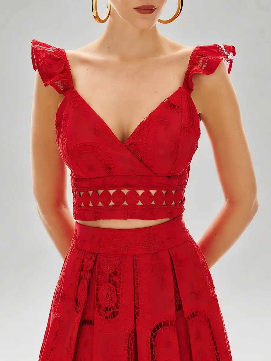 Carolina - Two-Piece Richelieu Lace Set