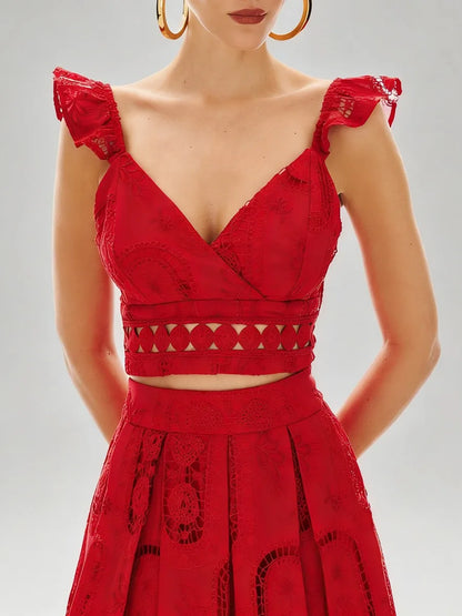 Carolina - Two-Piece Richelieu Lace Set