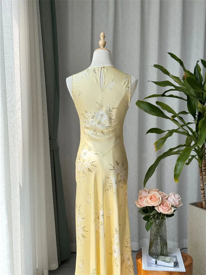 Robe Claire Sans Manches 100% Soie de Mûrier