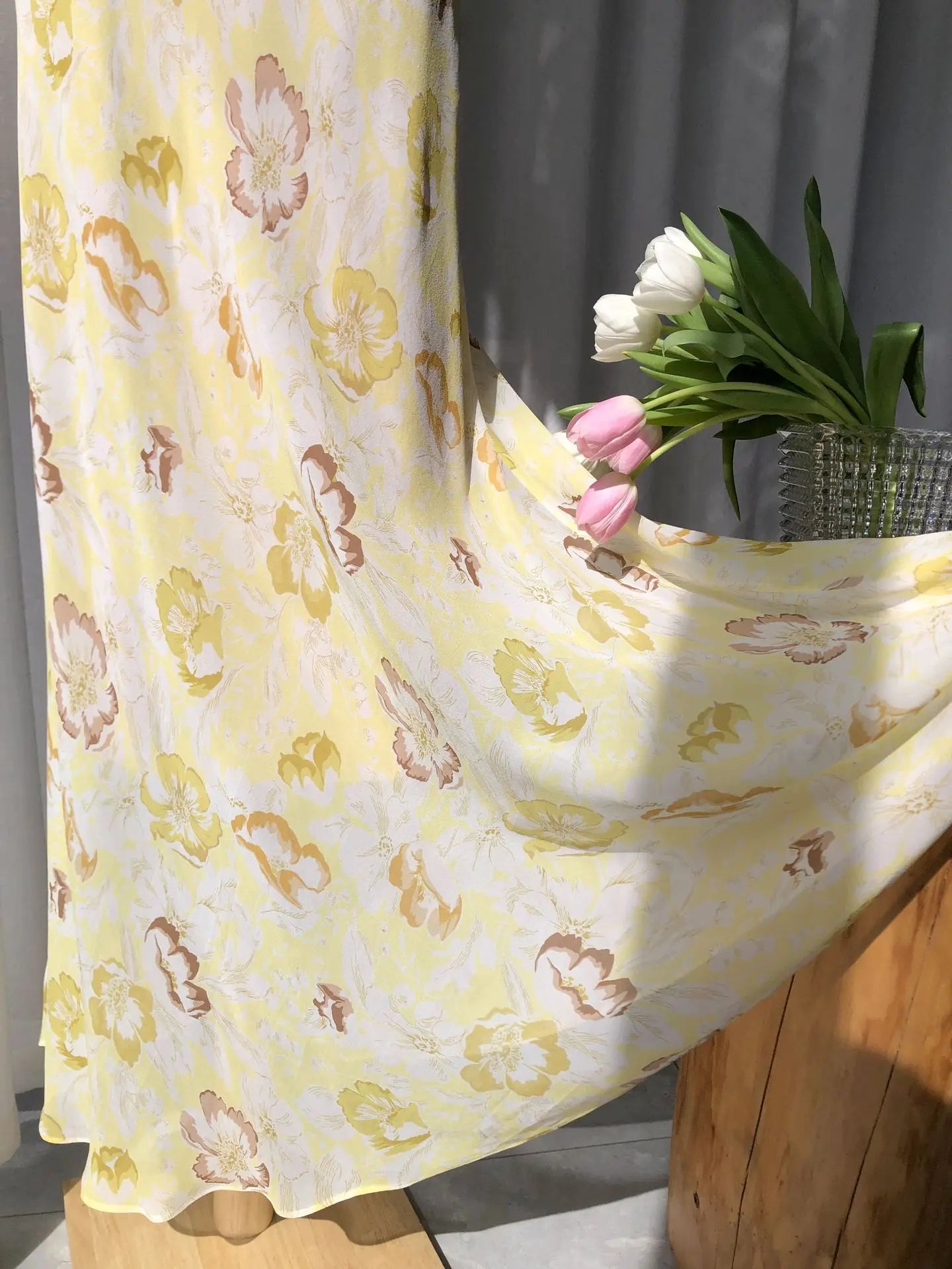 Robe Charlotte Manches À Volant 100% Soie De Mûrier