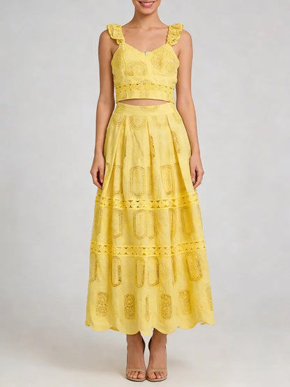 Carolina - Two-Piece Richelieu Lace Set