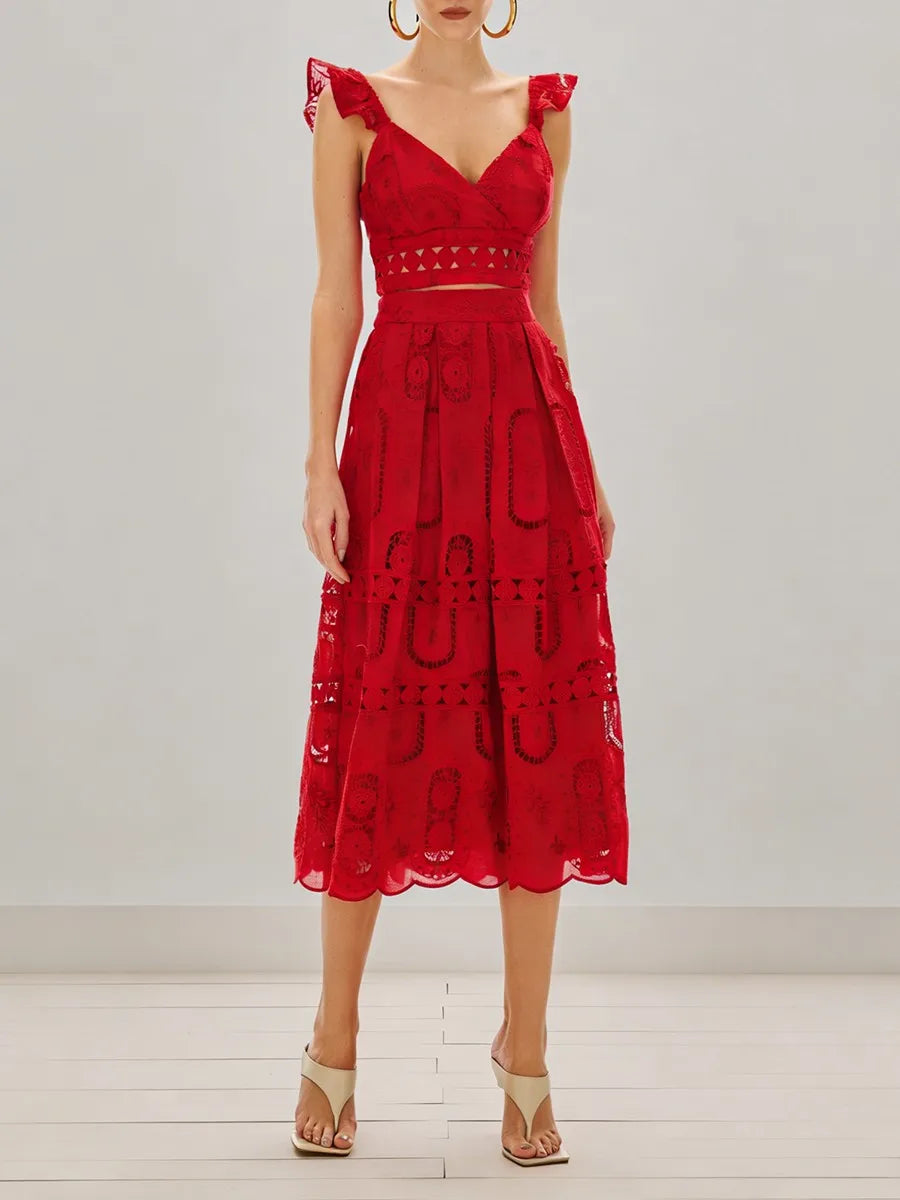 Carolina - Two-Piece Richelieu Lace Set