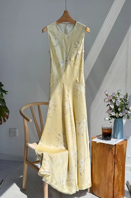 Robe Claire Sans Manches 100% Soie de Mûrier