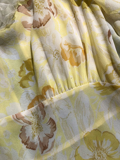 Robe Charlotte Manches À Volant 100% Soie De Mûrier