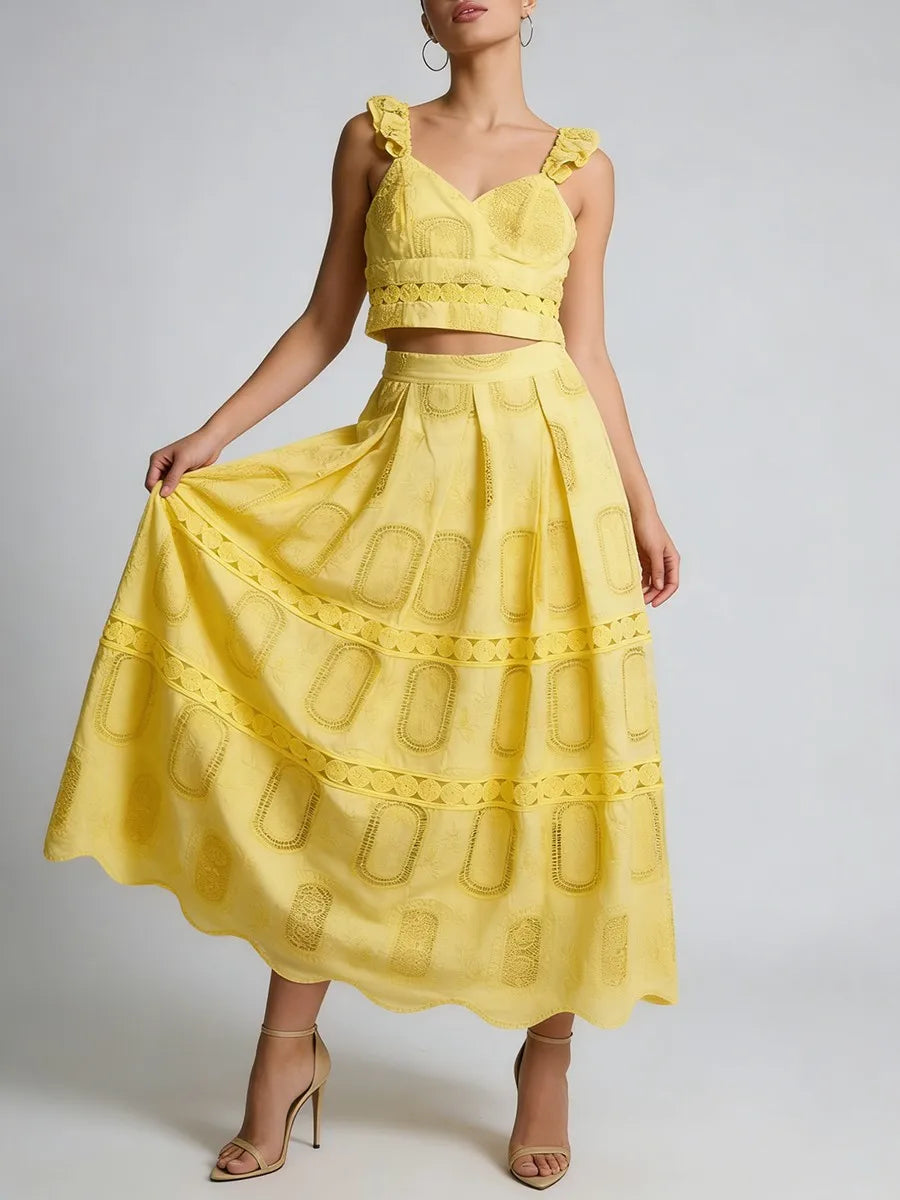 Carolina - Two-Piece Richelieu Lace Set