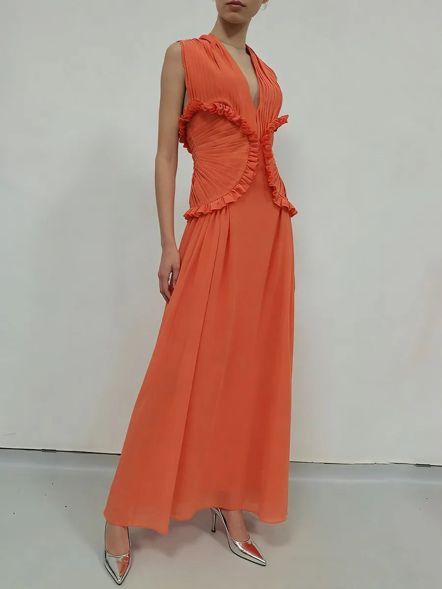 Marianne - Pleated Waist Dress