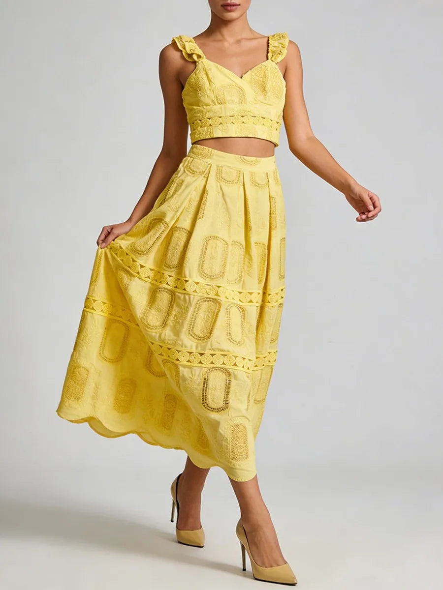 Carolina - Two-Piece Richelieu Lace Set