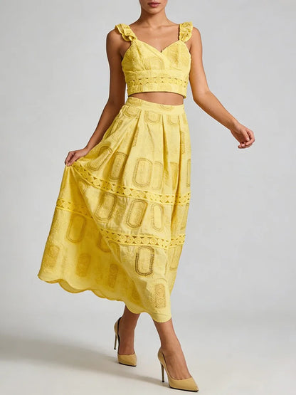 Carolina - Two-Piece Richelieu Lace Set