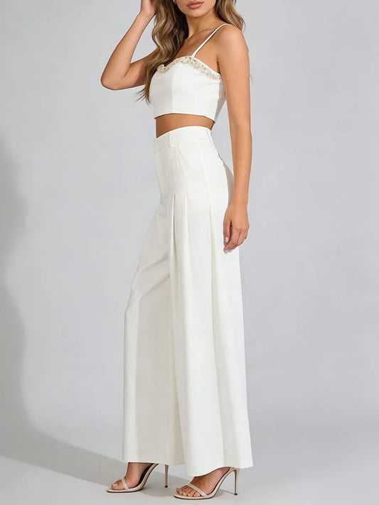 Camélia - Ensemble Deux Pièces Blanc