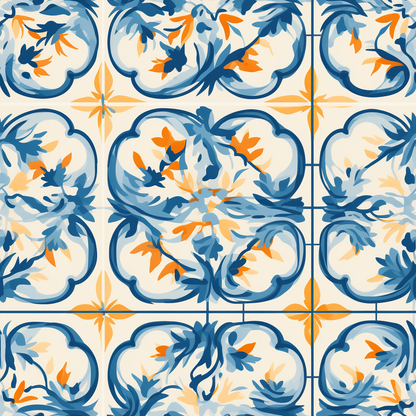 Vintage Portugal Blue and Yellow Mosaic Tile Triangle Bikini