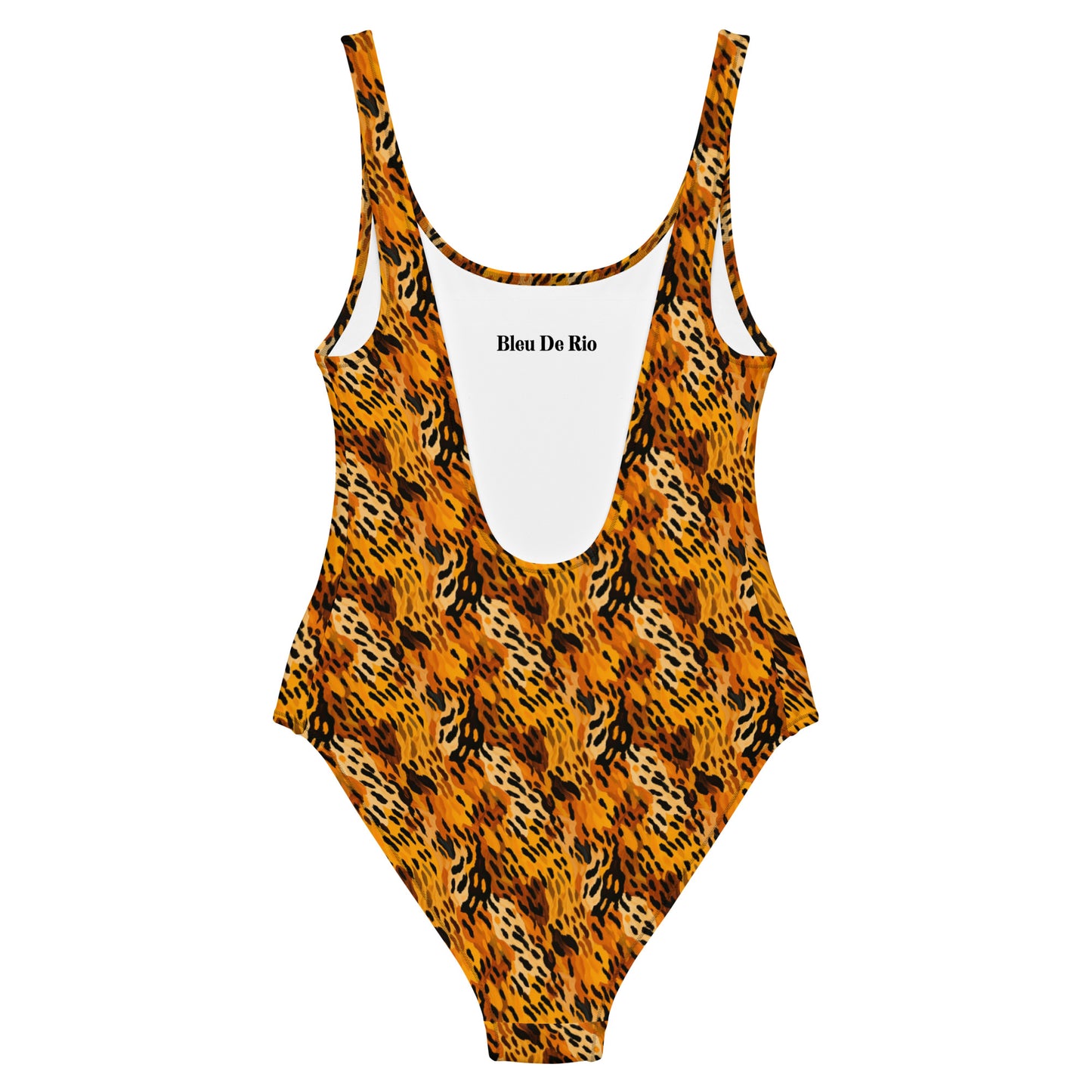 Caramel Feline Animal Print One-Piece Swimsuit