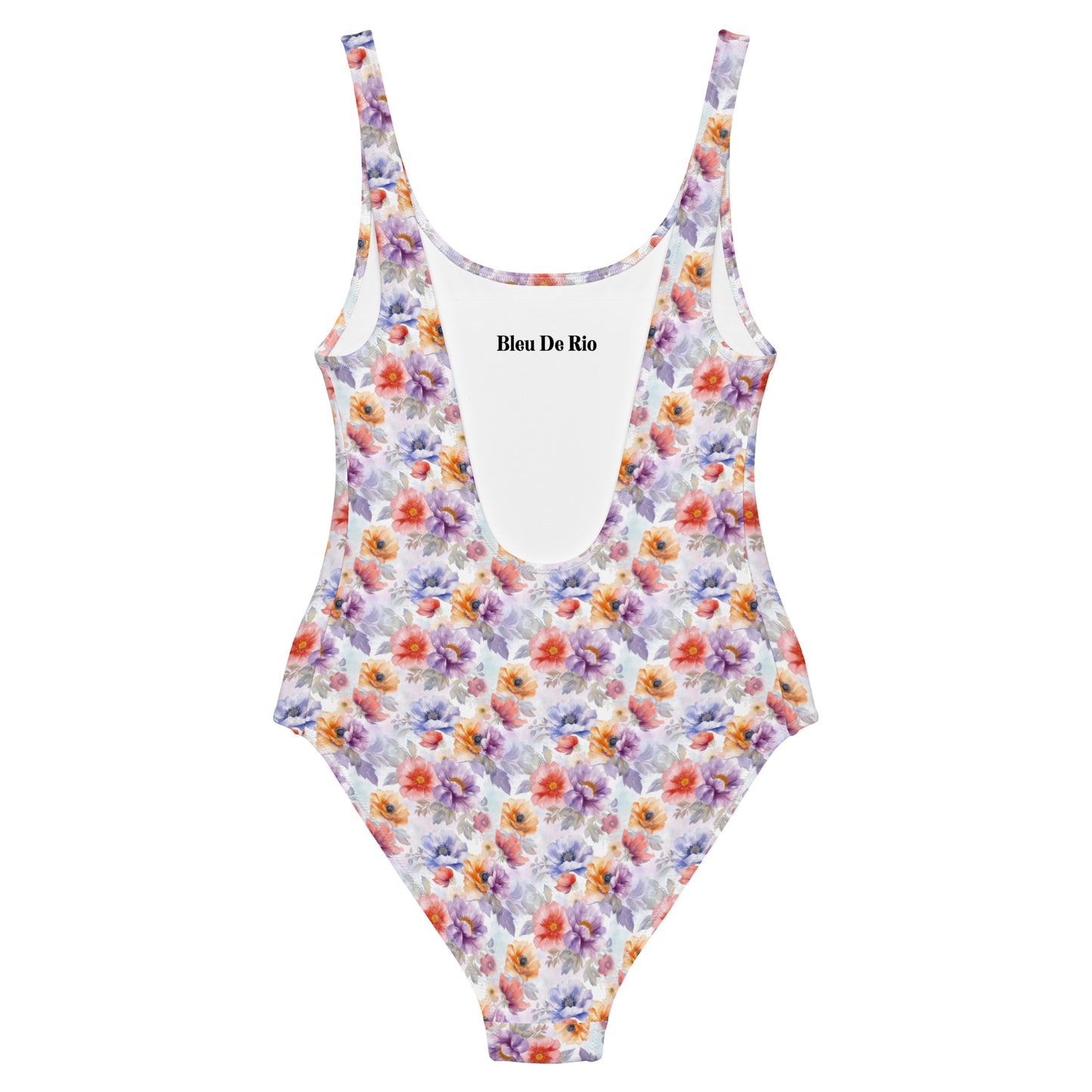 Watercolor Purple Garden One-Piece Swimsuit