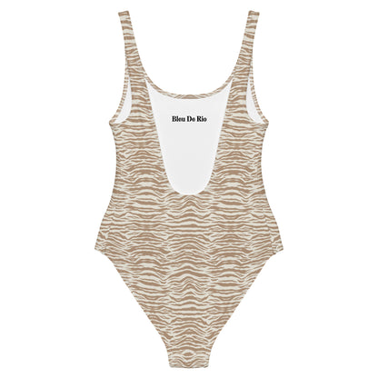 Safari Zebra Animal Print One-Piece Swimsuit