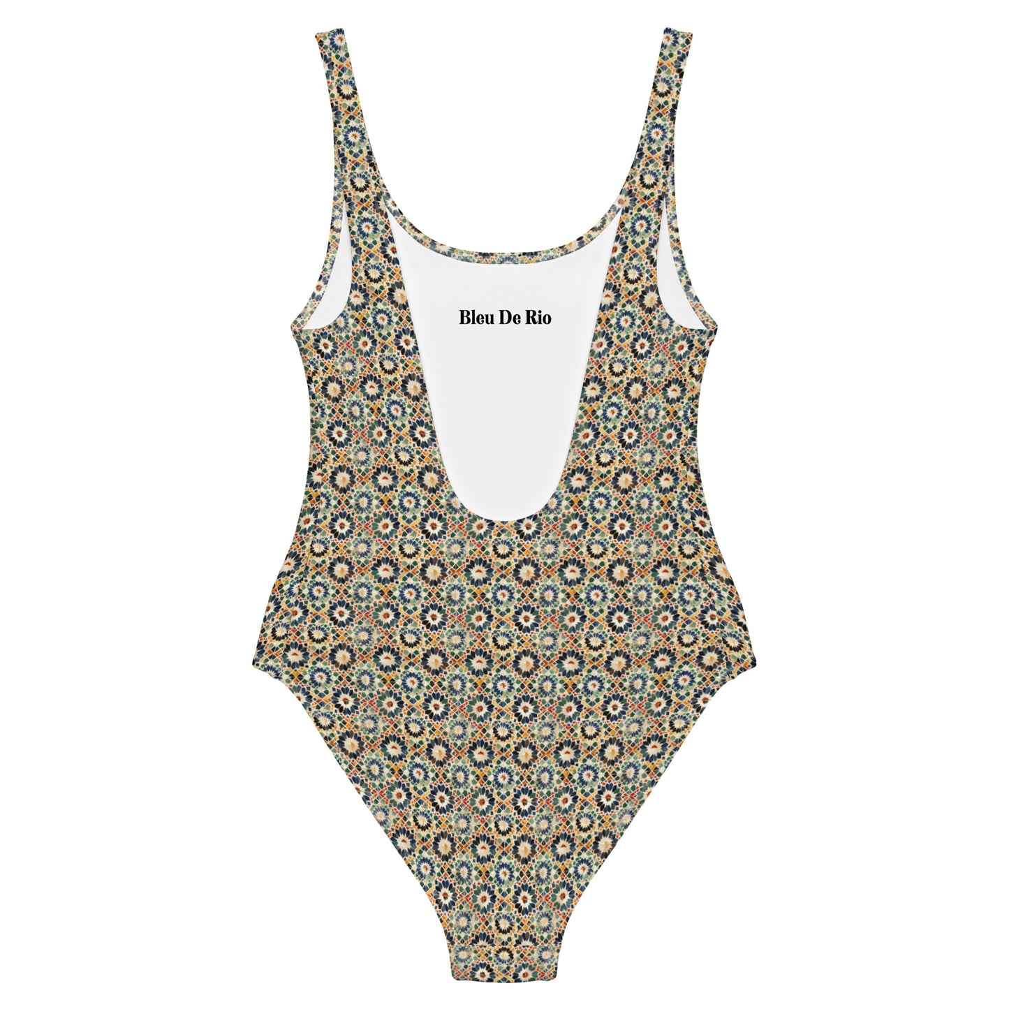 Morocco Miulticolors Mosaic Tile Print One-Piece Swimsuit