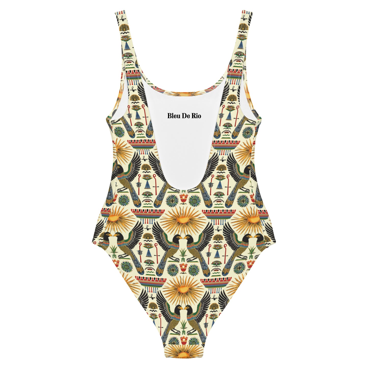 Egyptian Gemini Birds Print One-Piece Swimsuit