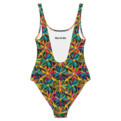 Brazil Folia Flower Print One-Piece Swimsuit